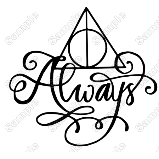 Deathly Hallows Always Harry Potter  Iron On Transfer Vinyl HTV (KRAFTYME.COM)