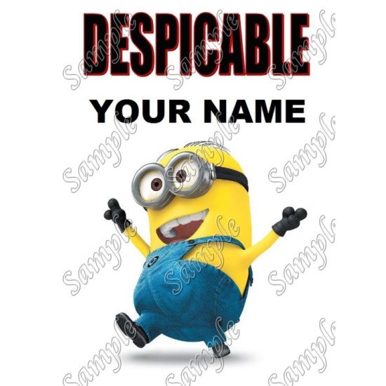 Despicable Me Minion Custom Personalized  Heat Iron On Transfer for T shirts N89 (KRAFTYME.COM)