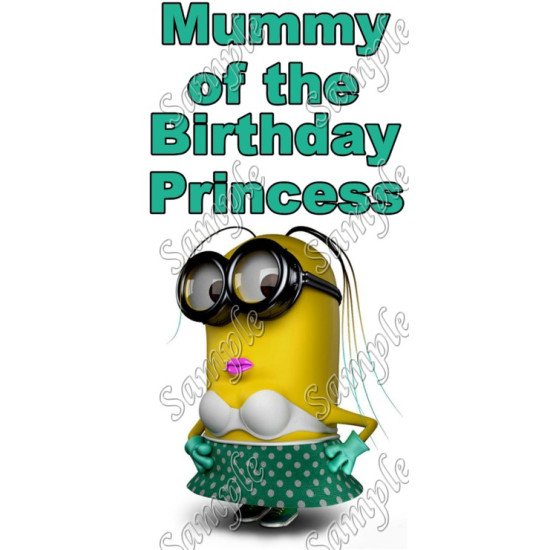 Despicable Me Minion Mommy of the Birthday Princess  Personalized  Heat Iron On Transfer for T shirts N7 (KRAFTYME.COM)