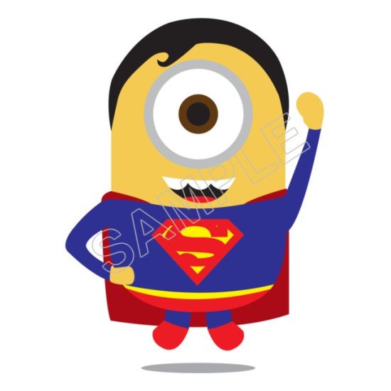 Despicable Me Minion SuperMan T Shirt Iron on Transfer    N58 (KRAFTYME.COM)