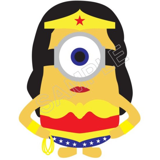 Despicable Me Minion Wonder Woman T Shirt Iron on Transfer    N55 (KRAFTYME.COM)