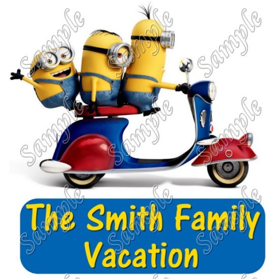 Despicable Me Minions  Family Vacation Personalized Iron on Transfer N1 (KRAFTYME.COM)