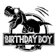 Dinosaur Birthday Boy  Iron On Transfer Vinyl HTV #1 (KRAFTYME.COM)