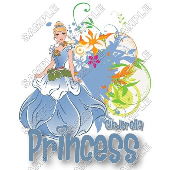 Disney Princess Cinderella Heat Iron On Transfer for T shirts N21 (KRAFTYME.COM)