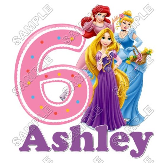 Disney Princess Tangled  Birthday  Personalized  Custom  Heat Iron On Transfer for T shirts N28 (KRAFTYME.COM)