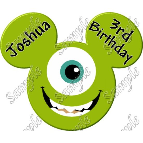 Disney  Vacation  Mike Wazowski  Custom  Personalized  Heat Iron On Transfer for T shirts N27 (KRAFTYME.COM)