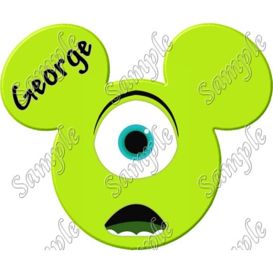 Disney  Vacation  Mike Wazowski  Custom  Personalized  Heat Iron On Transfer for T shirts N28 (KRAFTYME.COM)