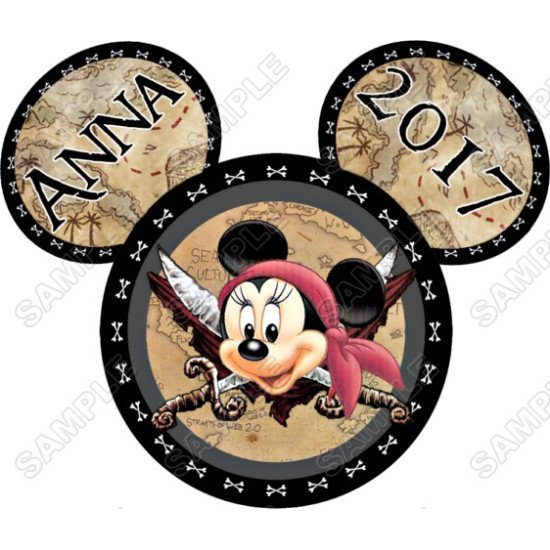 Disney World Disneyland  Vacation Minnie  Mouse  Custom  Personalized  Heat Iron On Transfer for T shirts N39 (KRAFTYME.COM)