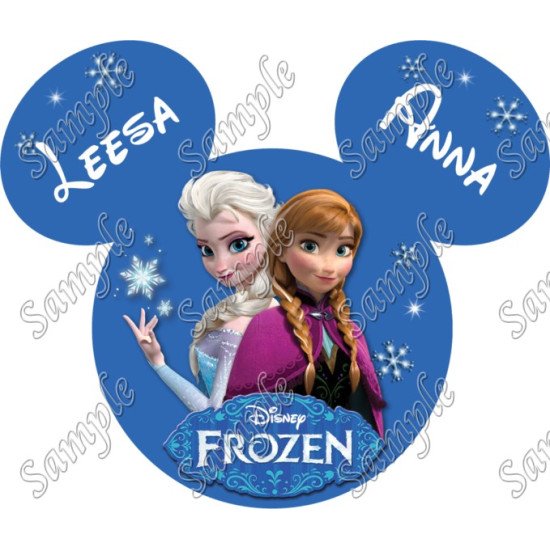 Disney World Vacation  Frozen  Custom  Personalized  Heat Iron On Transfer for T shirts N82 (KRAFTYME.COM)