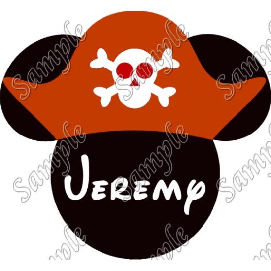 Disney World Vacation Mickey  Mouse Pirate  Custom  Personalized  Heat Iron On Transfer for T shirts N33 (KRAFTYME.COM)