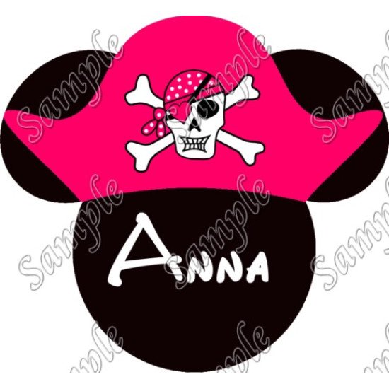 Disney World Vacation Minnie Mouse Pirate  Custom  Personalized  Heat Iron On Transfer for T shirts N34 (KRAFTYME.COM)