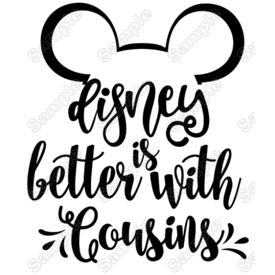 Disney is Better with Cousins  Vacation  Iron On Transfer Vinyl HTV (KRAFTYME.COM)