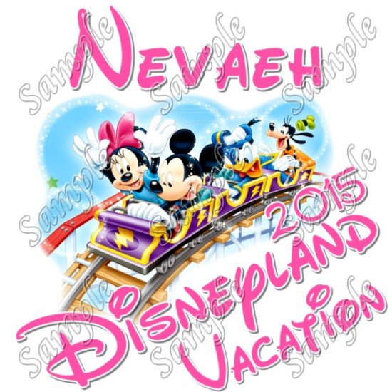 Disneyland Vacation Cruise  Personalized  Custom  T Shirt Iron on Transfer N5 (KRAFTYME.COM)