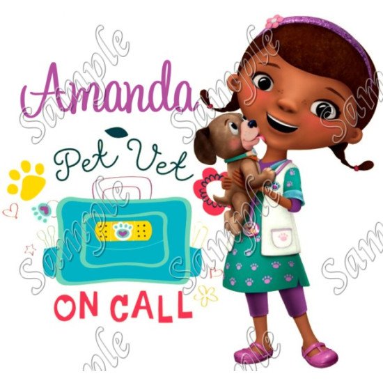 Doc McStuffins  Birthday Personalized Custom Heat Iron On Transfer for T shirts N21 (KRAFTYME.COM)