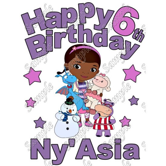 Doc McStuffins Birthday Personalized Custom   Shirt Iron on Transfer  N11 (KRAFTYME.COM)