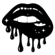 Dripping Lips  Iron On Transfer Vinyl HTV (KRAFTYME.COM)