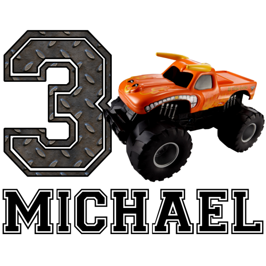 El Toro Loco Monster Jam Birthday  Personalized  Custom  Heat Iron On Transfer for T shirts N2 (KRAFTYME.COM)