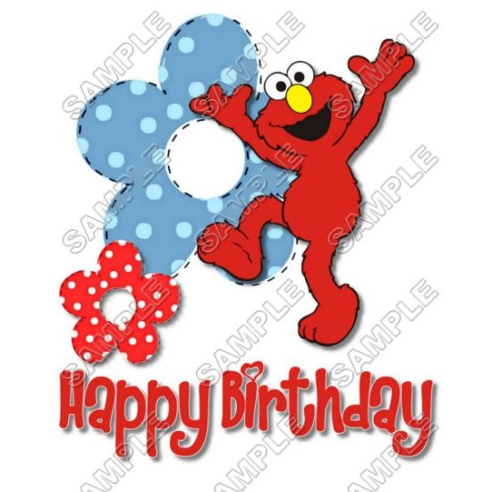 Elmo Birthday  Heat Iron On Transfer for T shirts N6 (KRAFTYME.COM)