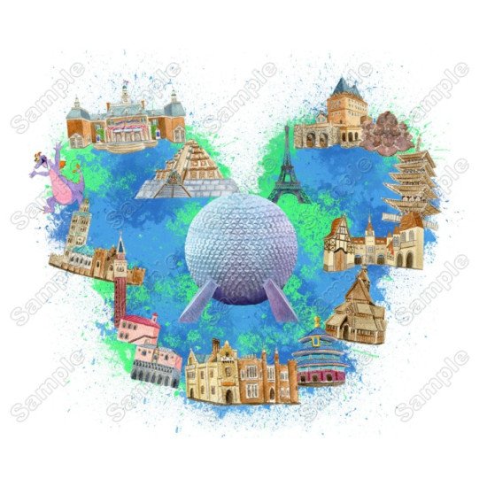 Epcot Mickey ears Disney vacation  Heat  Iron on Transfer (KRAFTYME.COM)