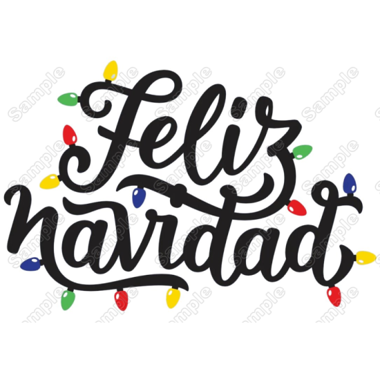 Feliz Navidad Christmas Heat Iron On Transfer for T shirts N1 (KRAFTYME.COM)