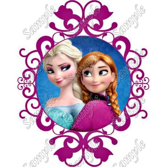 Frozen  Elsa and Anna Heat Iron On Transfer for T shirts N132 (KRAFTYME.COM)