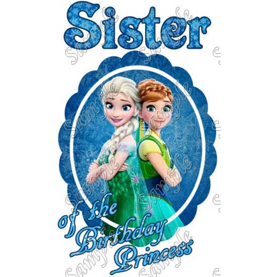 Frozen Fever  Birthday  Personalized  Custom  Heat Iron On Transfer for T shirts N1 (KRAFTYME.COM)