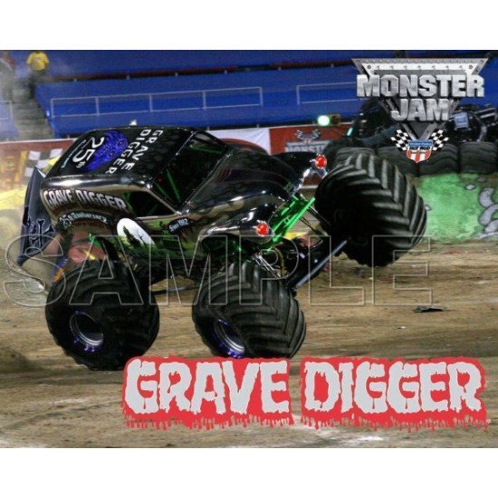 GRAVE DIGGER Monster Jam T Shirt Iron on Transfer    N5 (KRAFTYME.COM)