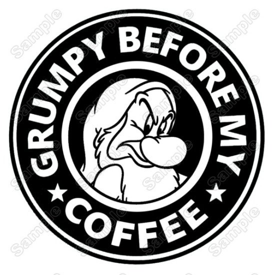 GRUMPY BEFORE MY COFFEE  Iron On Transfer Vinyl HTV (KRAFTYME.COM)