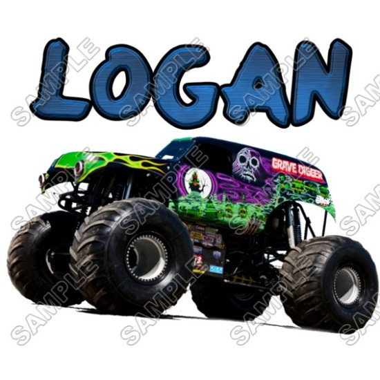 Grave Digger Monster Truck Personalized  Custom  Heat Iron On Transfer for T shirts N31 (KRAFTYME.COM)