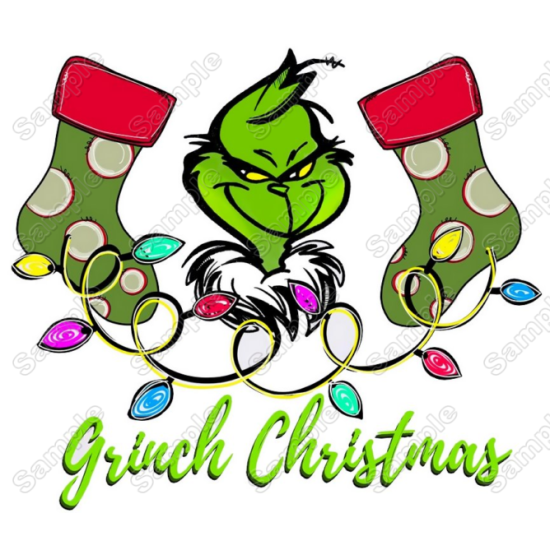 Grinch Christmas  Heat Iron On Transfer for T shirts N1C (KRAFTYME.COM)