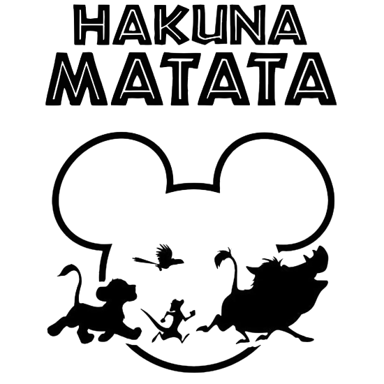 Hakuna Matata  Mickey Mouse Ears Iron On Transfer Vinyl HTV (KRAFTYME.COM)