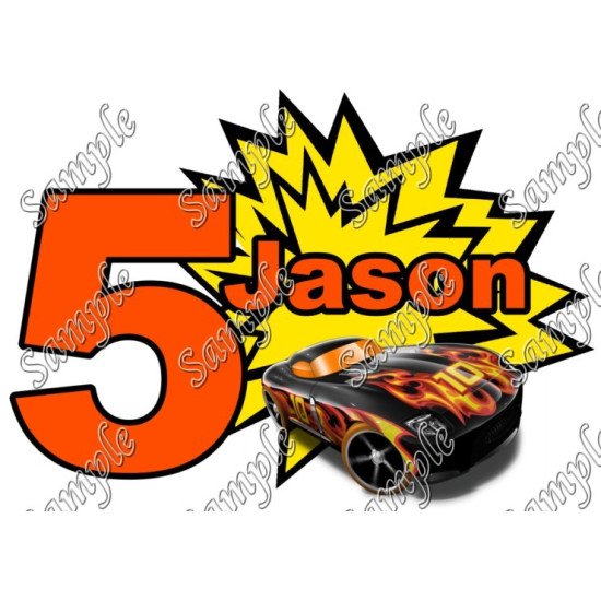 Hot Wheels Custom Personalized  Heat Iron On Transfer for T shirts N89 (KRAFTYME.COM)