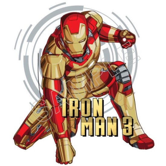 Iron Man  T Shirt Iron on Transfer  N38 (KRAFTYME.COM)