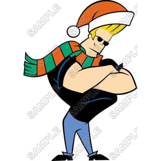 Johnny Bravo  Santa T Shirt Iron on Transfer   N3 (KRAFTYME.COM)