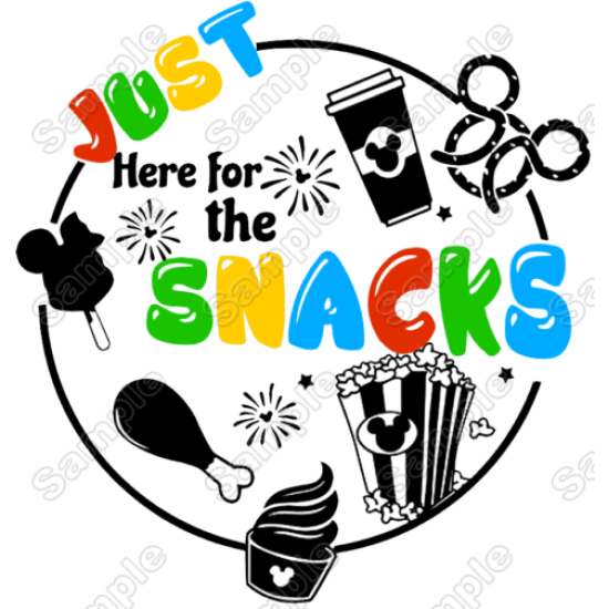 Just Here For The Snacks T Shirt Iron on Transfer  N1 (KRAFTYME.COM)