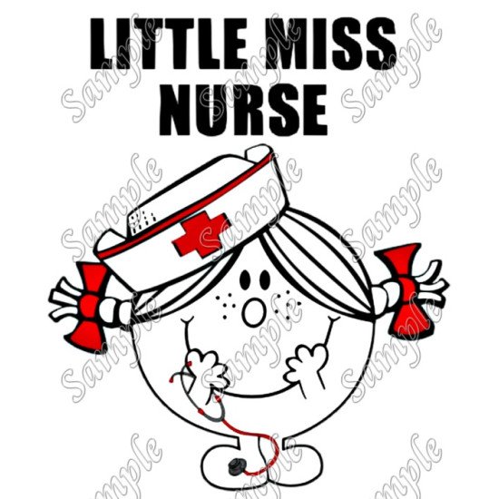 LIttle Miss Nurse  T Shirt Iron on Transfer  N1 (KRAFTYME.COM)