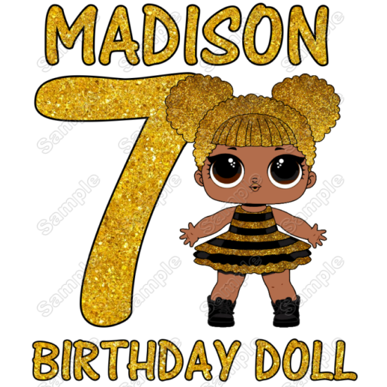 LOL Queen Bee Birthday Custom  T Shirt Iron on Transfer (KRAFTYME.COM)