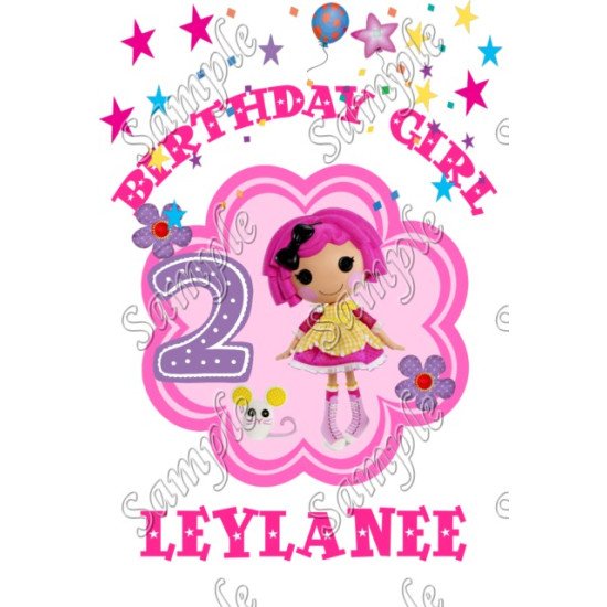 Lalaloopsy  Birthday Girl  Personalized  Custom  T Shirt Iron on Transfer  N5 (KRAFTYME.COM)