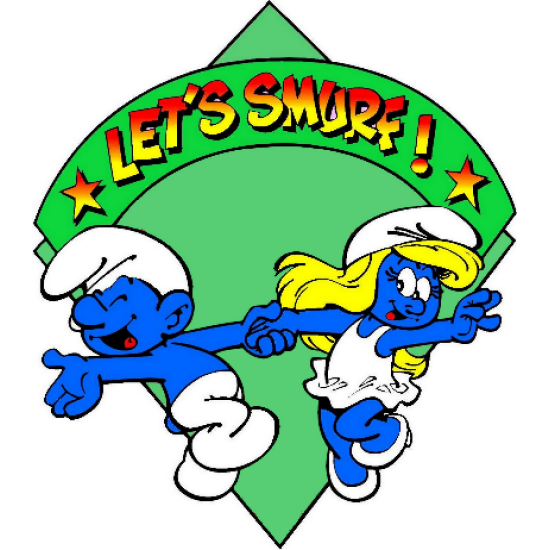 Lets Smurf  T Shirt Iron on Transfer  N22 (KRAFTYME.COM)