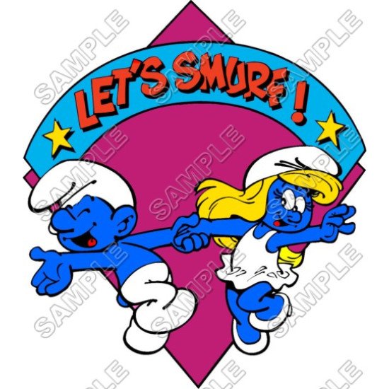 Lets Smurf  T Shirt Iron on Transfer  N25 (KRAFTYME.COM)