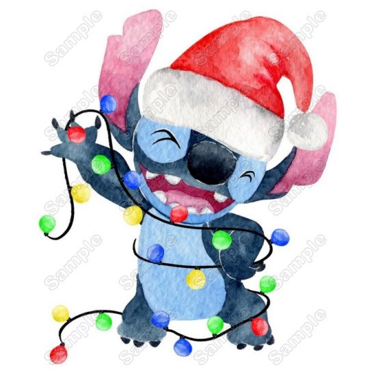 Lilo and  Stitch  Christmas  T Shirt Heat Iron on Transfer (KRAFTYME.COM)