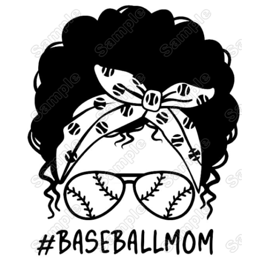 Messy Bun Mom  Baseballmom  Iron On Transfer Vinyl HTV (KRAFTYME.COM)