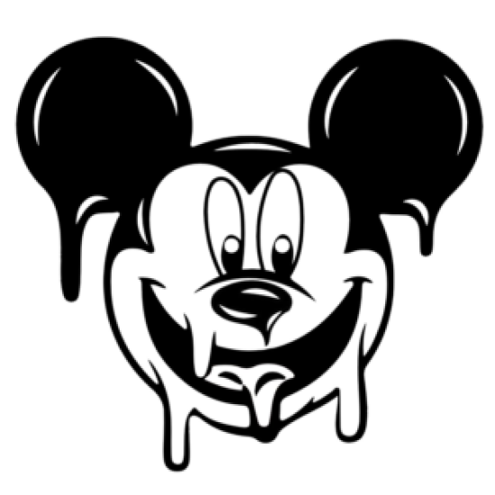 Mickey Mouse  Dripping Iron On Transfer Vinyl HTV (KRAFTYME.COM)