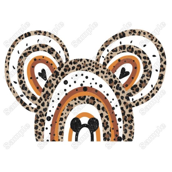 Mickey Mouse Ears  Leopard  Heat  Iron on Transfer (KRAFTYME.COM)