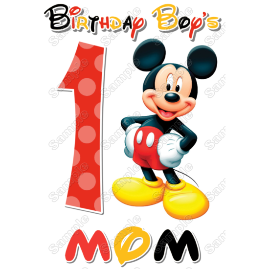 Mickey Mouse  Family Member  Birthday  Custom T Shirt Iron on Transfer (KRAFTYME.COM)