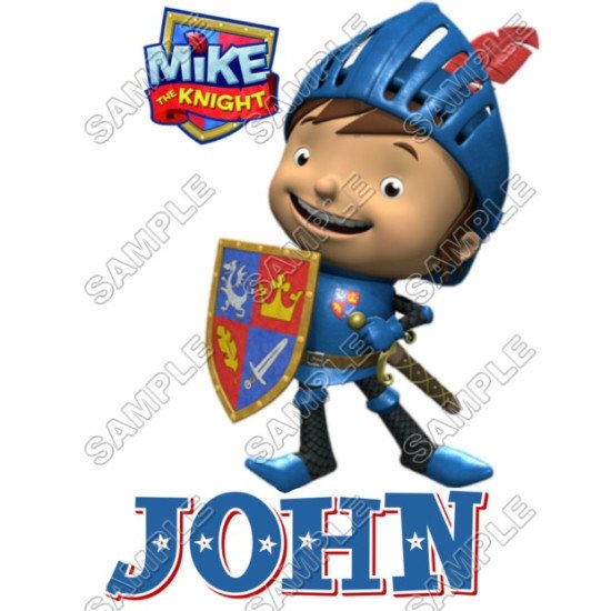 Mike the Knight   Personalized  Custom  T Shirt Iron on Transfer  N2 (KRAFTYME.COM)