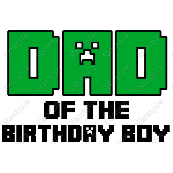 Minecraft Birthday  Family Member  Custom  T Shirt Iron on Transfer (KRAFTYME.COM)