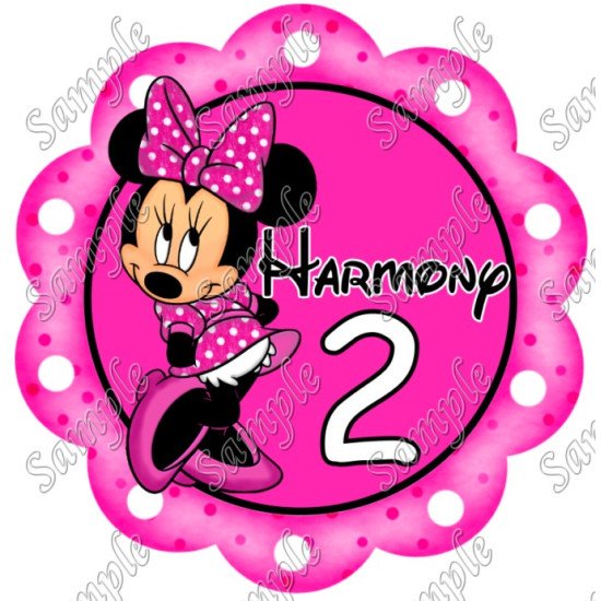 Minnie Mouse Birthday Party  Custom Personalized  T Shirt Iron on Transfer (KRAFTYME.COM)