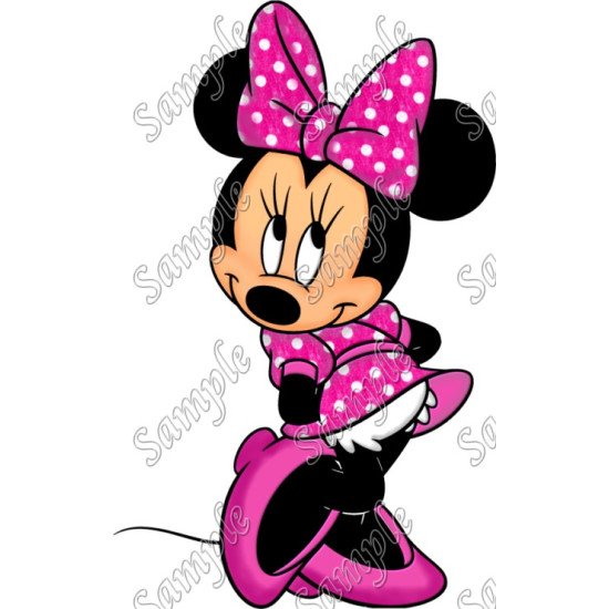 Minnie Mouse Pink Dress  T Shirt Iron on Transfer  N5 (KRAFTYME.COM)