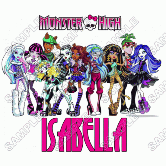 Monster High  Personalized  Custom  T Shirt Iron on Transfer  N4 (KRAFTYME.COM)